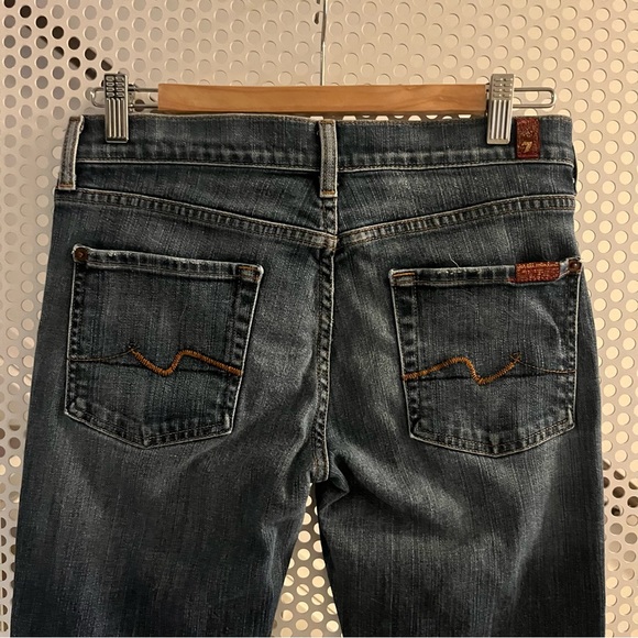 7 For All Mankind Bootcut Jeans Low Rise Size 29 Premium Stretch Denim - Picture 9 of 13